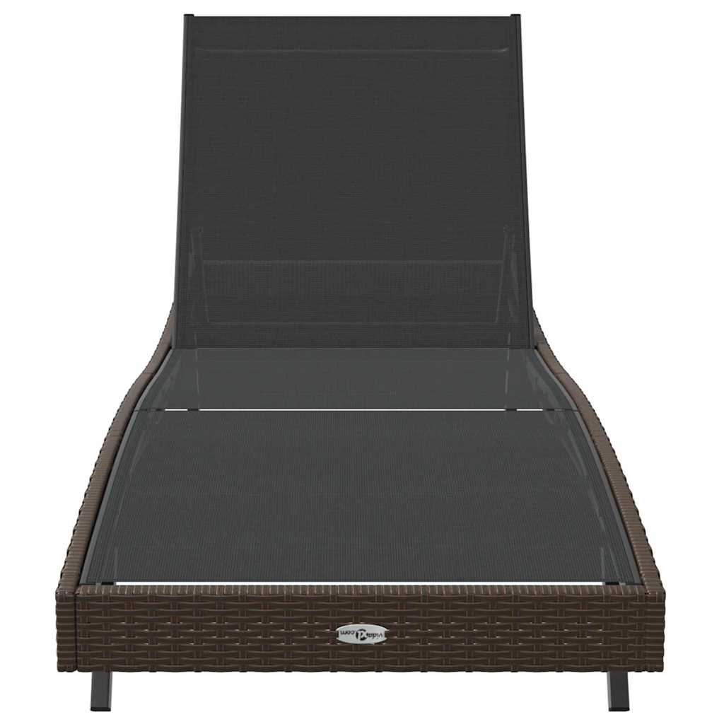 vidaXL Leżak 197 x 70 x 82 cm polirattan