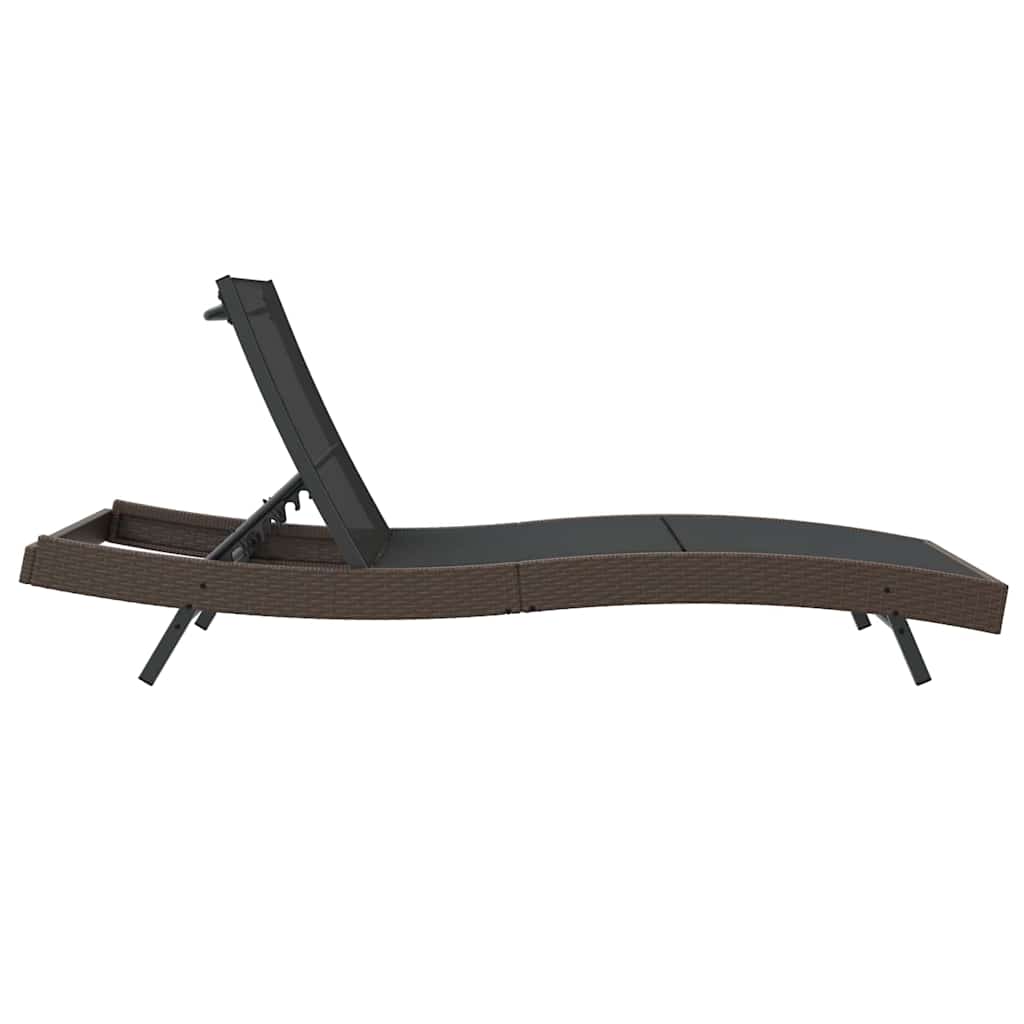 vidaXL Leżak 197 x 70 x 82 cm polirattan