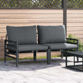 vidaXL Meble Ogrodowe 2 Sztuka Antracyt 80 x 80 x 71 cm Stal