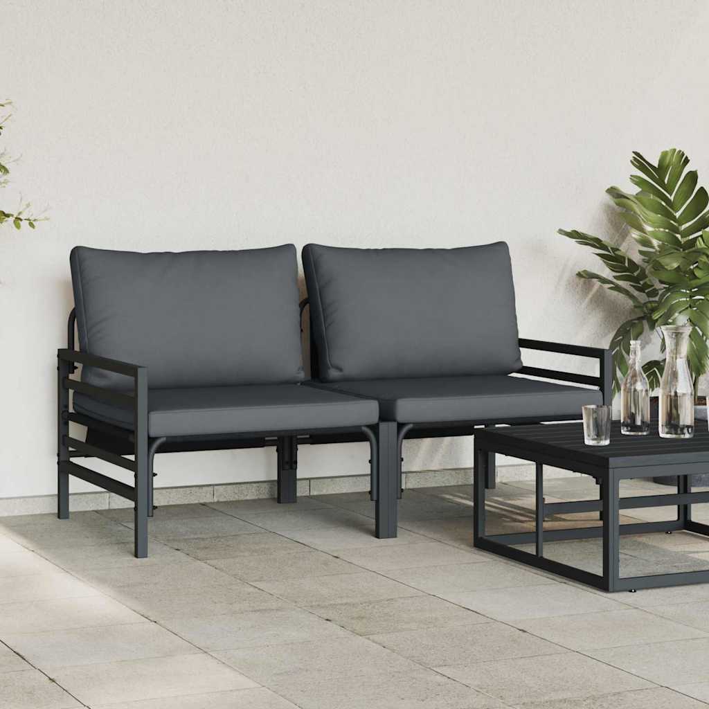 vidaXL Meble Ogrodowe 2 Sztuka Antracyt 80 x 80 x 71 cm Stal