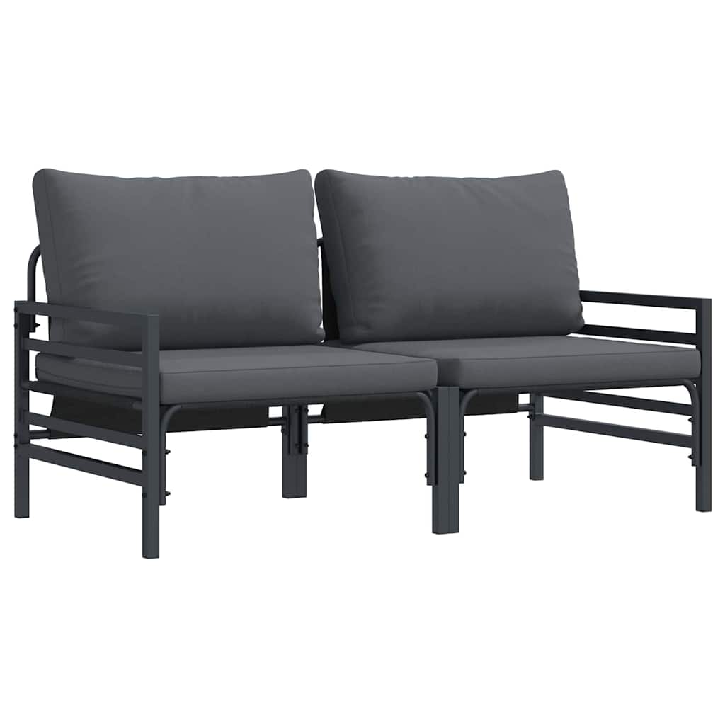vidaXL Meble Ogrodowe 2 Sztuka Antracyt 80 x 80 x 71 cm Stal