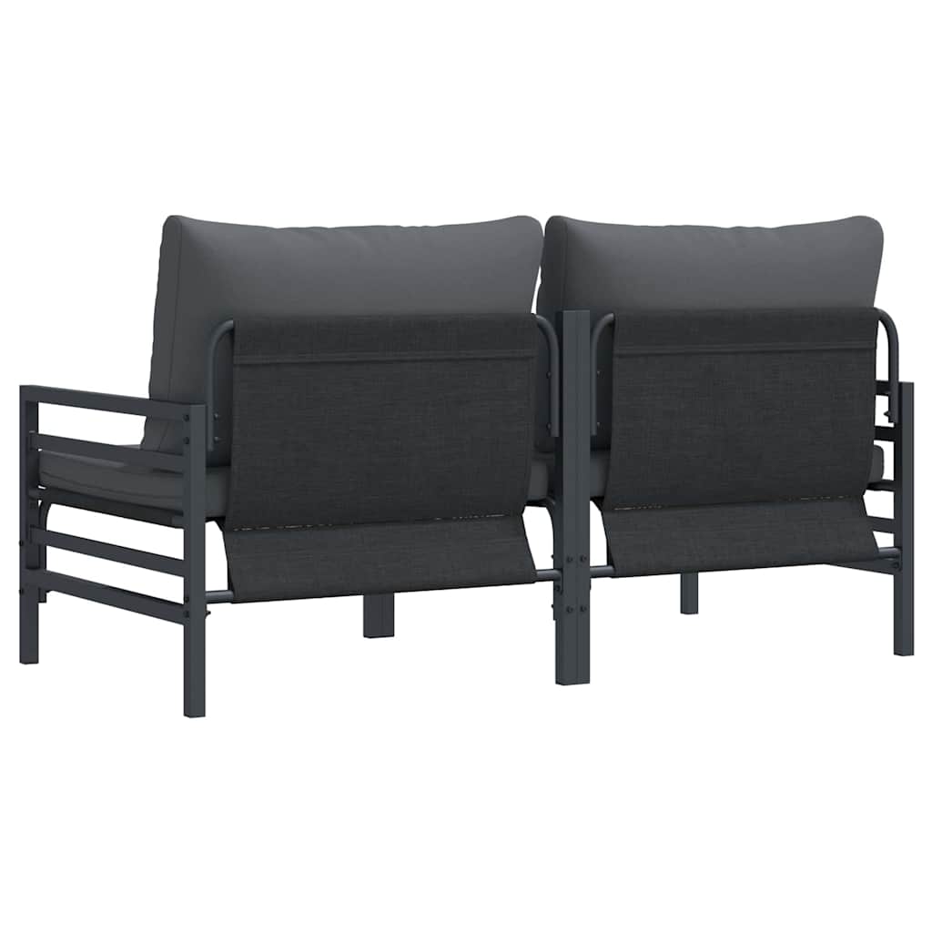 vidaXL Meble Ogrodowe 2 Sztuka Antracyt 80 x 80 x 71 cm Stal