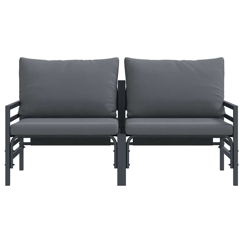 vidaXL Meble Ogrodowe 2 Sztuka Antracyt 80 x 80 x 71 cm Stal