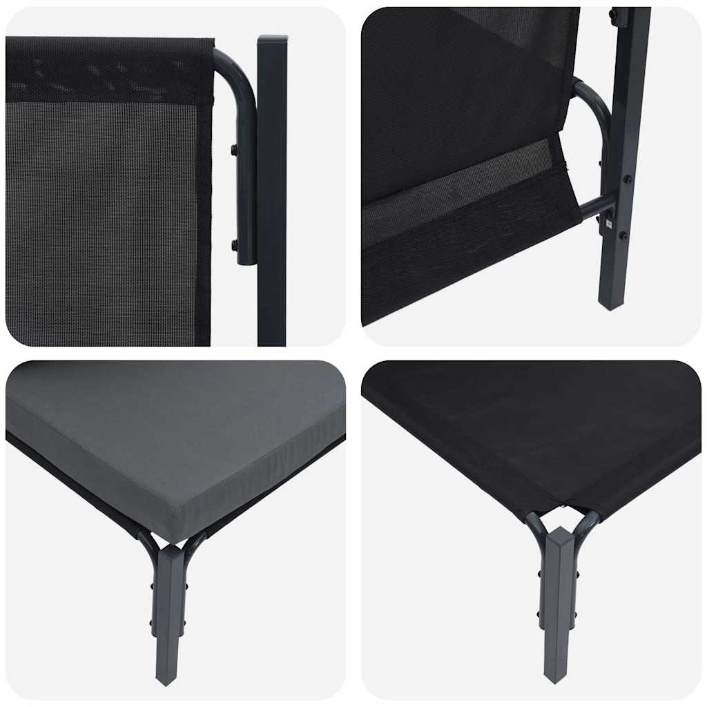 vidaXL Meble Ogrodowe z poduszką Antracyt 80 x 80 x 71 cm Stal