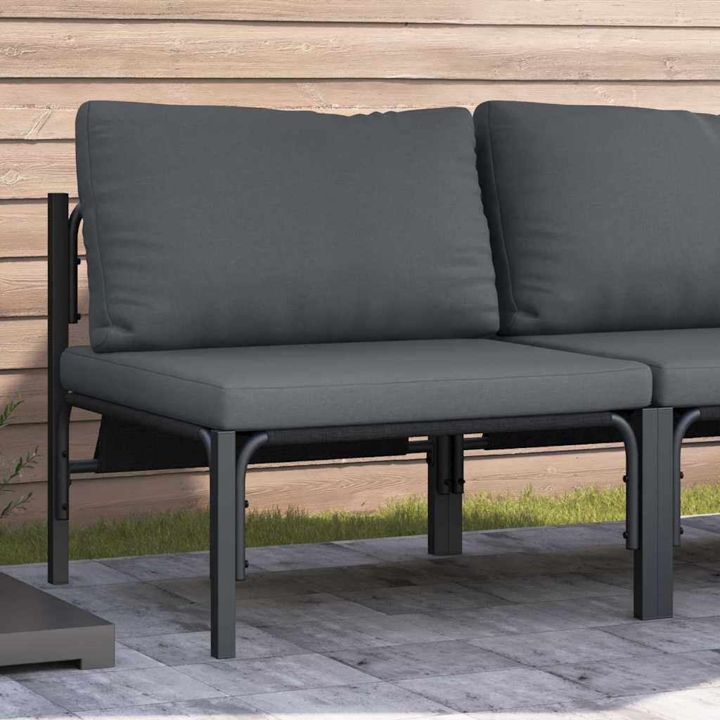 vidaXL Meble Ogrodowe z poduszką Antracyt 80 x 80 x 71 cm Stal