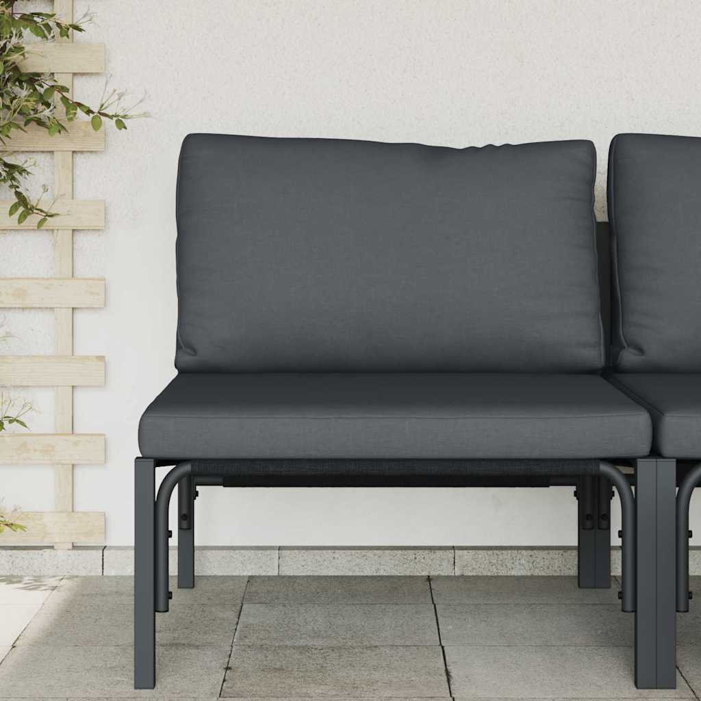 vidaXL Meble Ogrodowe z poduszką Antracyt 80 x 80 x 71 cm Stal