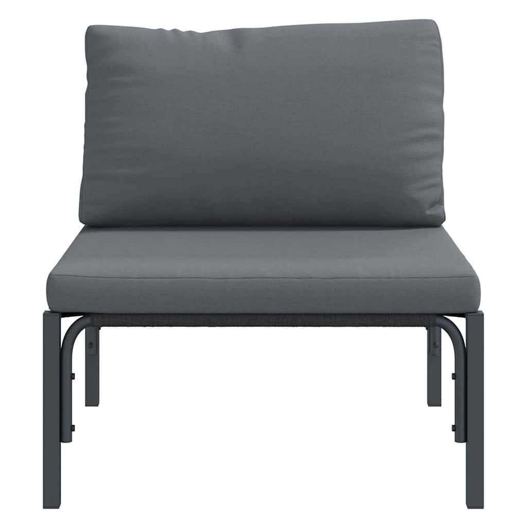 vidaXL Meble Ogrodowe z poduszką Antracyt 80 x 80 x 71 cm Stal