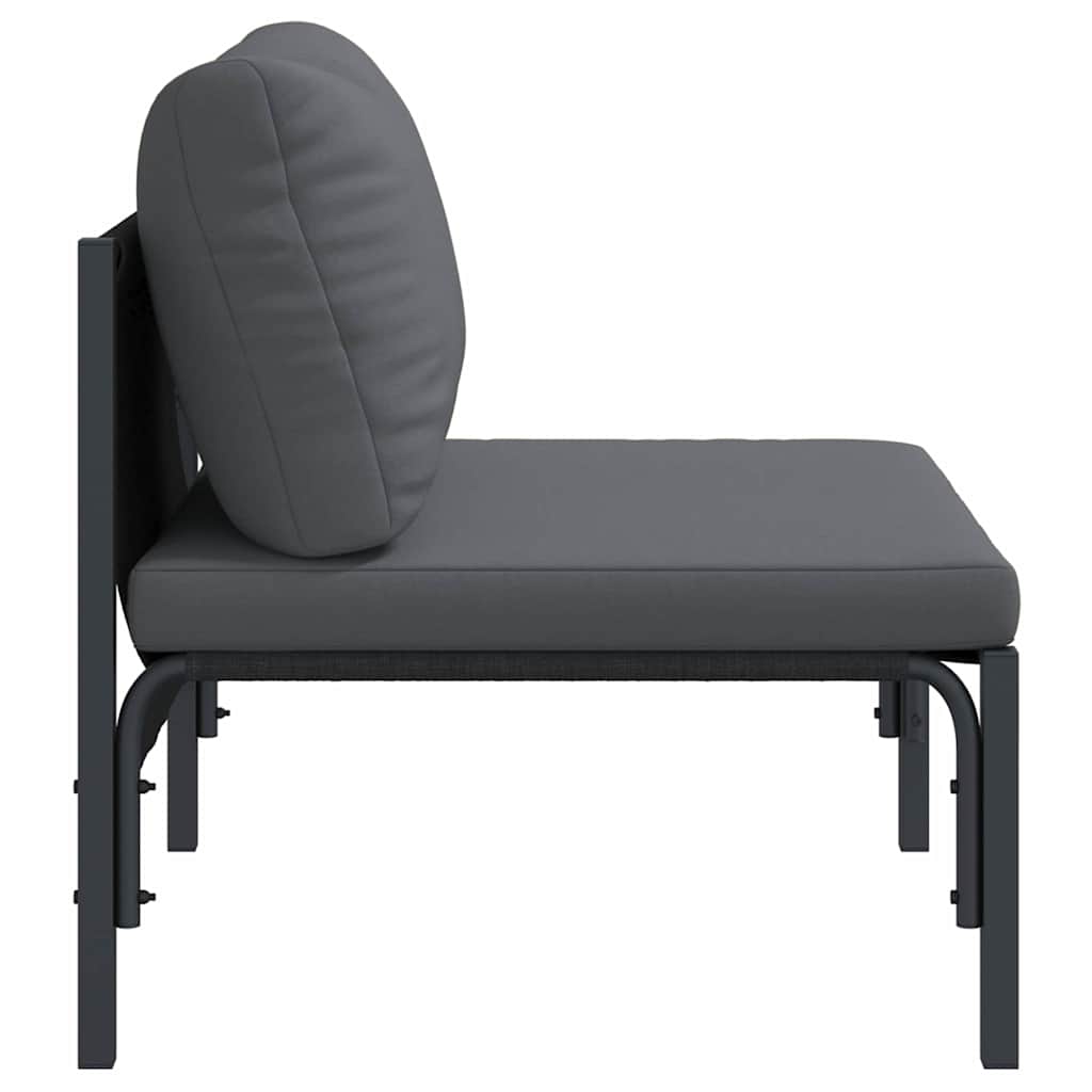 vidaXL Meble Ogrodowe z poduszką Antracyt 80 x 80 x 71 cm Stal