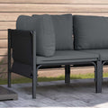 vidaXL Meble Ogrodowe z poduszką Antracyt 80 x 80 x 71 cm Stal