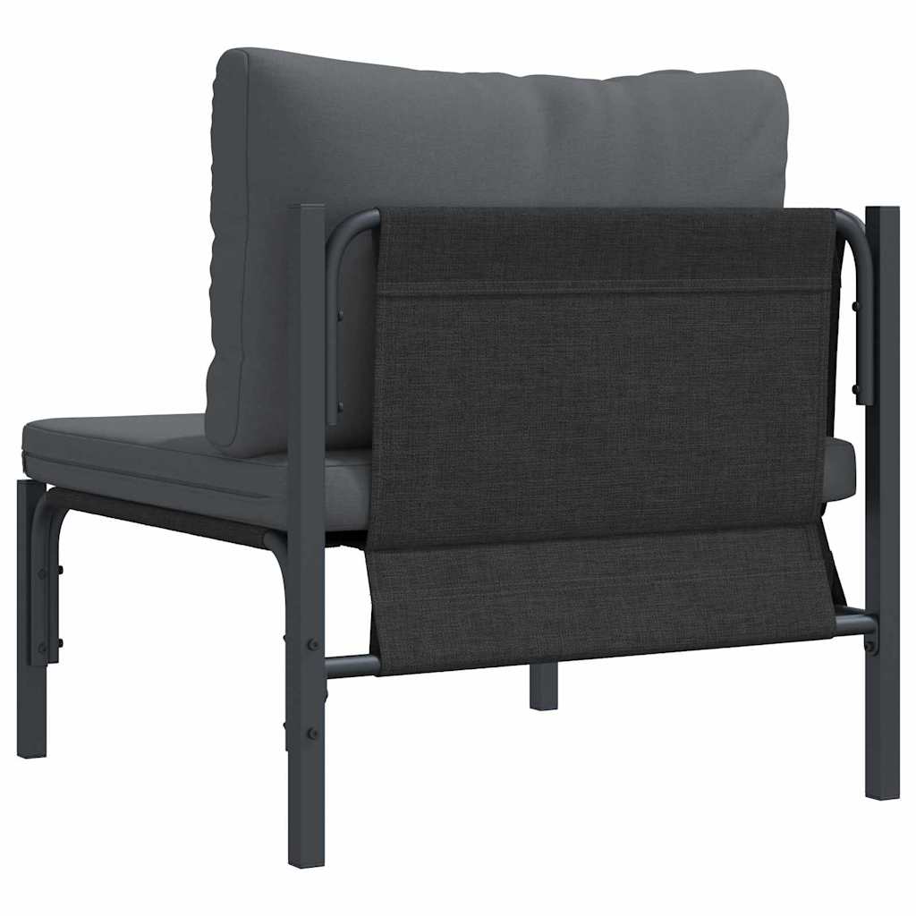 vidaXL Meble Ogrodowe z poduszką Antracyt 80 x 80 x 71 cm Stal