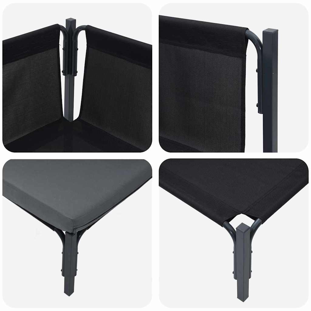 vidaXL Meble Ogrodowe 2 Sztuka Antracyt 80 x 80 x 71 cm Stal