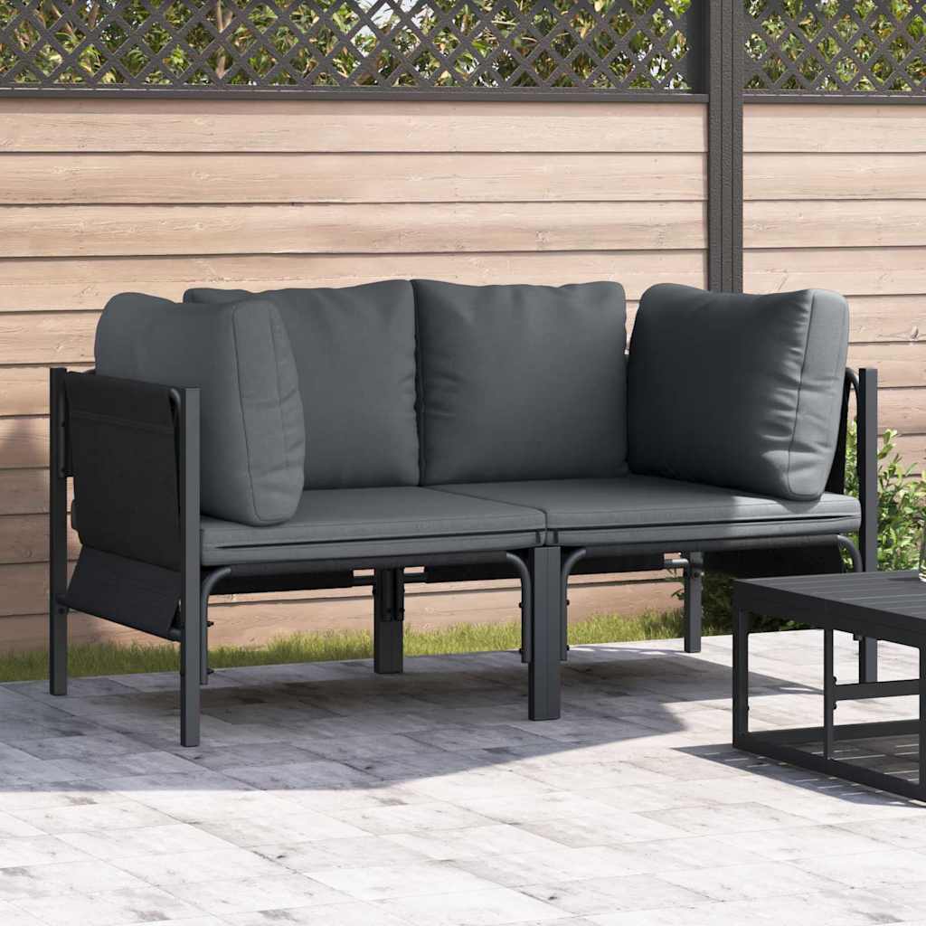 vidaXL Meble Ogrodowe 2 Sztuka Antracyt 80 x 80 x 71 cm Stal