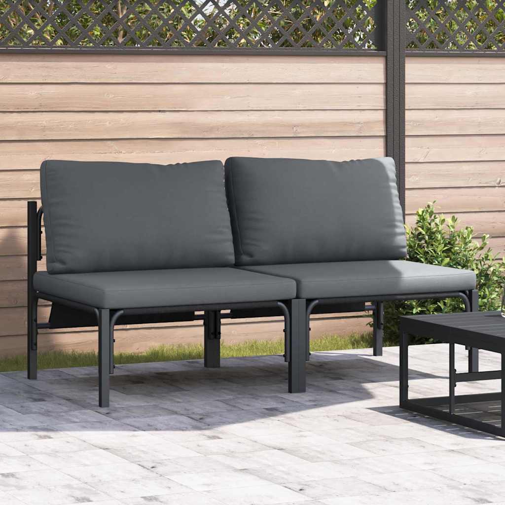 vidaXL Meble Ogrodowe 2 Sztuka Antracyt 80 x 80 x 71 cm Stal