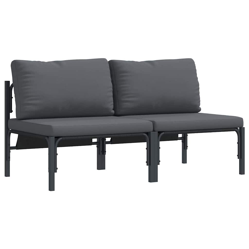vidaXL Meble Ogrodowe 2 Sztuka Antracyt 80 x 80 x 71 cm Stal