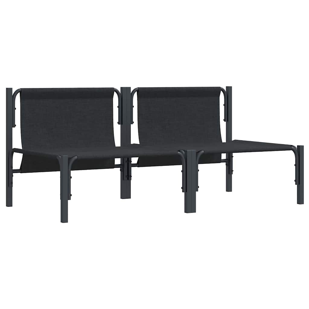 vidaXL Meble Ogrodowe 2 Sztuka Antracyt 80 x 80 x 71 cm Stal