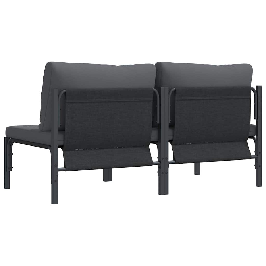 vidaXL Meble Ogrodowe 2 Sztuka Antracyt 80 x 80 x 71 cm Stal
