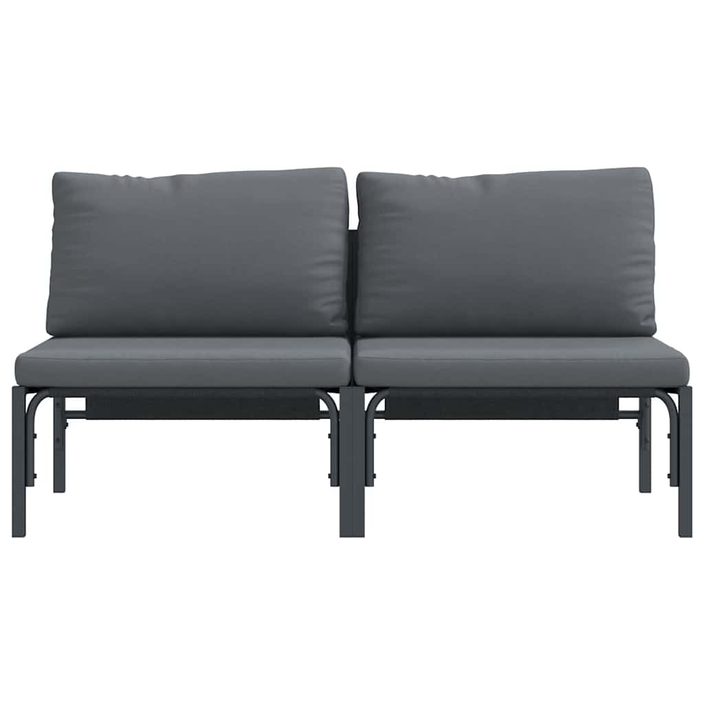 vidaXL Meble Ogrodowe 2 Sztuka Antracyt 80 x 80 x 71 cm Stal