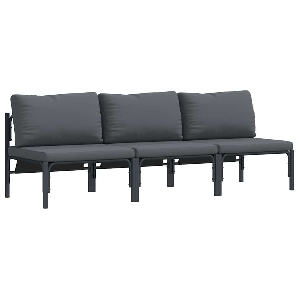 vidaXL Meble Ogrodowe 3 Sztuka Antracyt 80 x 80 x 71 cm Stal
