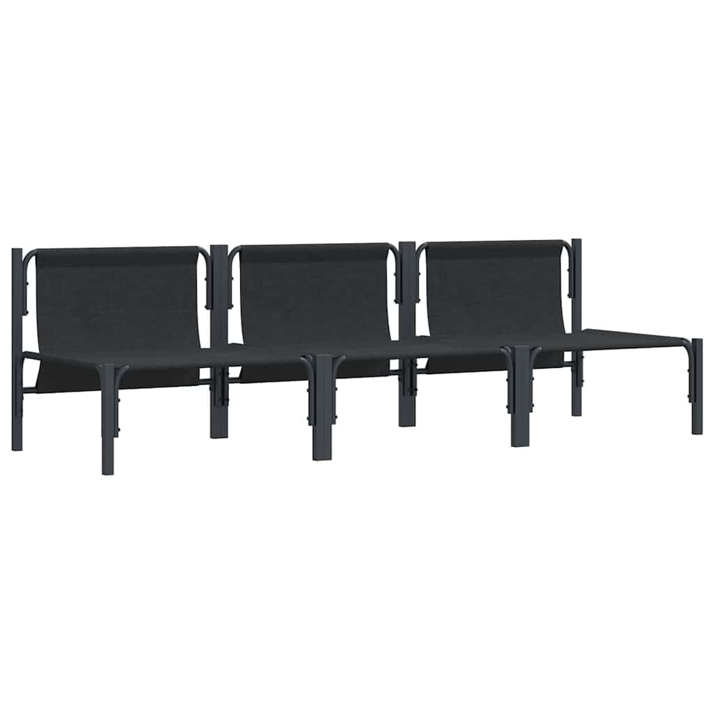 vidaXL Meble Ogrodowe 3 Sztuka Antracyt 80 x 80 x 71 cm Stal