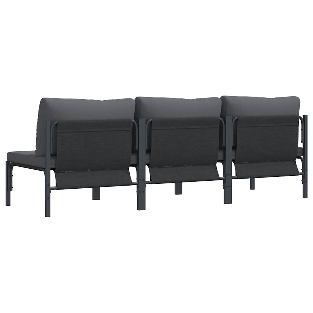 vidaXL Meble Ogrodowe 3 Sztuka Antracyt 80 x 80 x 71 cm Stal