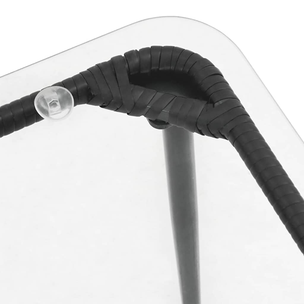 vidaXL Stół Ogrodowy Czarny 80 x 40 x 45 cm polirattan