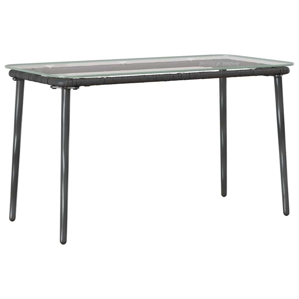 vidaXL Stół Ogrodowy Czarny 80 x 40 x 45 cm polirattan