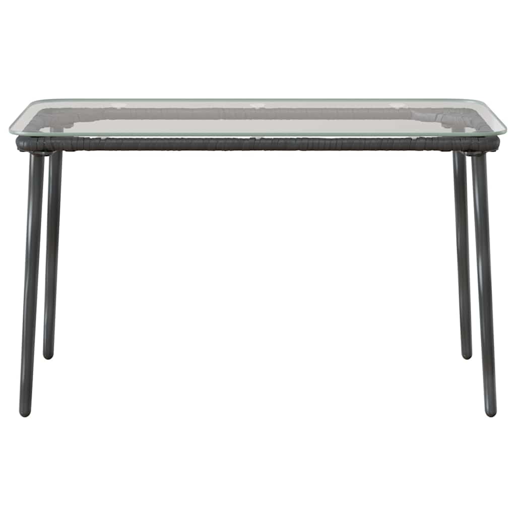 vidaXL Stół Ogrodowy Czarny 80 x 40 x 45 cm polirattan