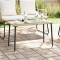 vidaXL Stół Ogrodowy Naturalny 80 x 40 x 45 cm polirattan