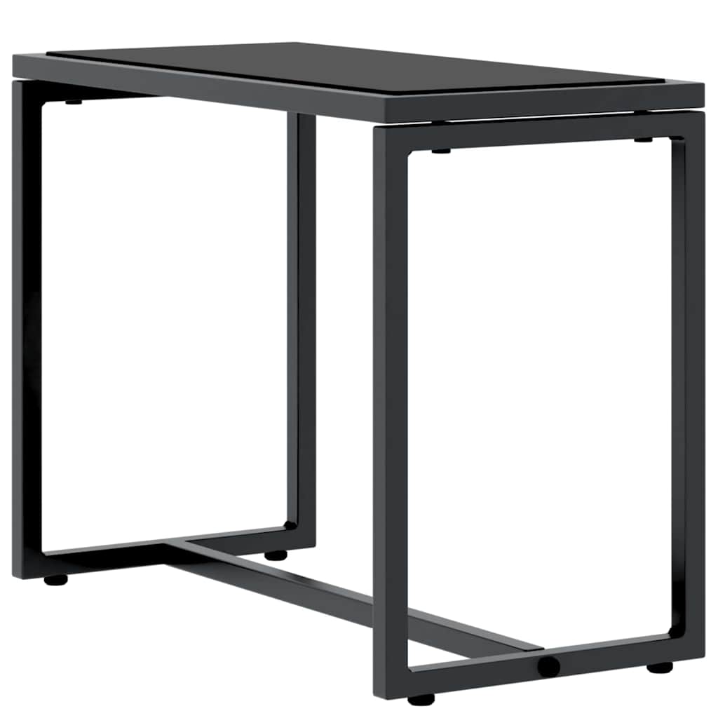 vidaXL Leżaki 2-osoba 3 pcs Czarny i antracyt Stal