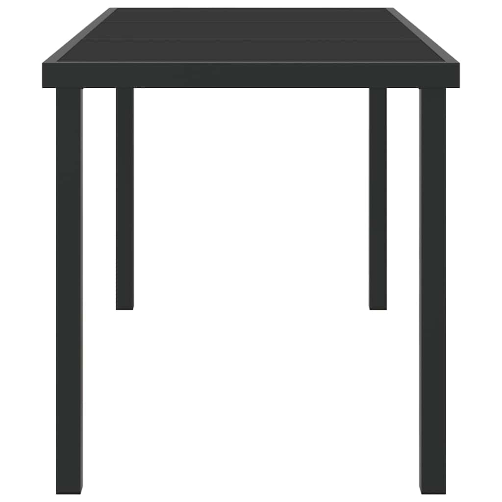 vidaXL Stół Ogrodowy Czarny 140 x 70 x 73 cm Metal