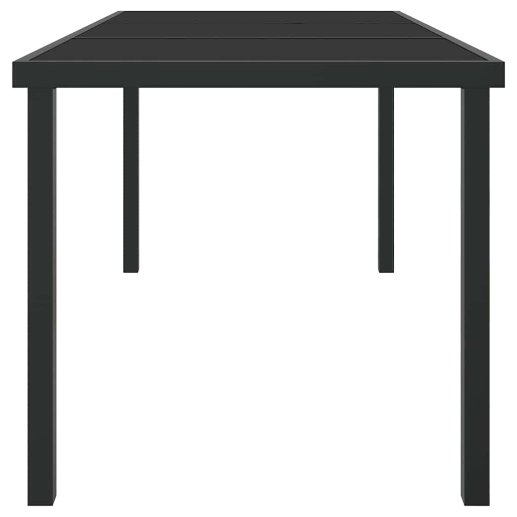 vidaXL Stół Ogrodowy Czarny 160 x 80 x 73 cm Metal