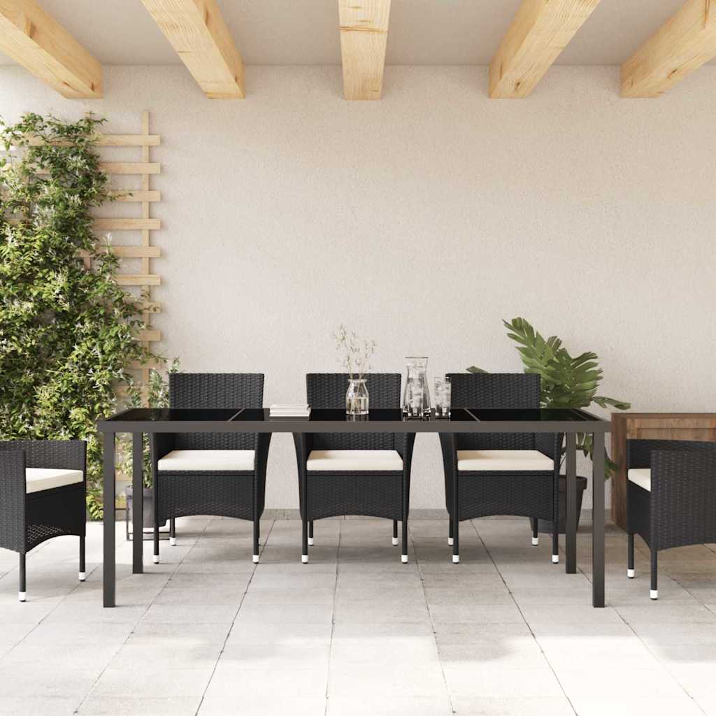 vidaXL Stół Ogrodowy Czarny 200 x 80 x 73 cm Metal