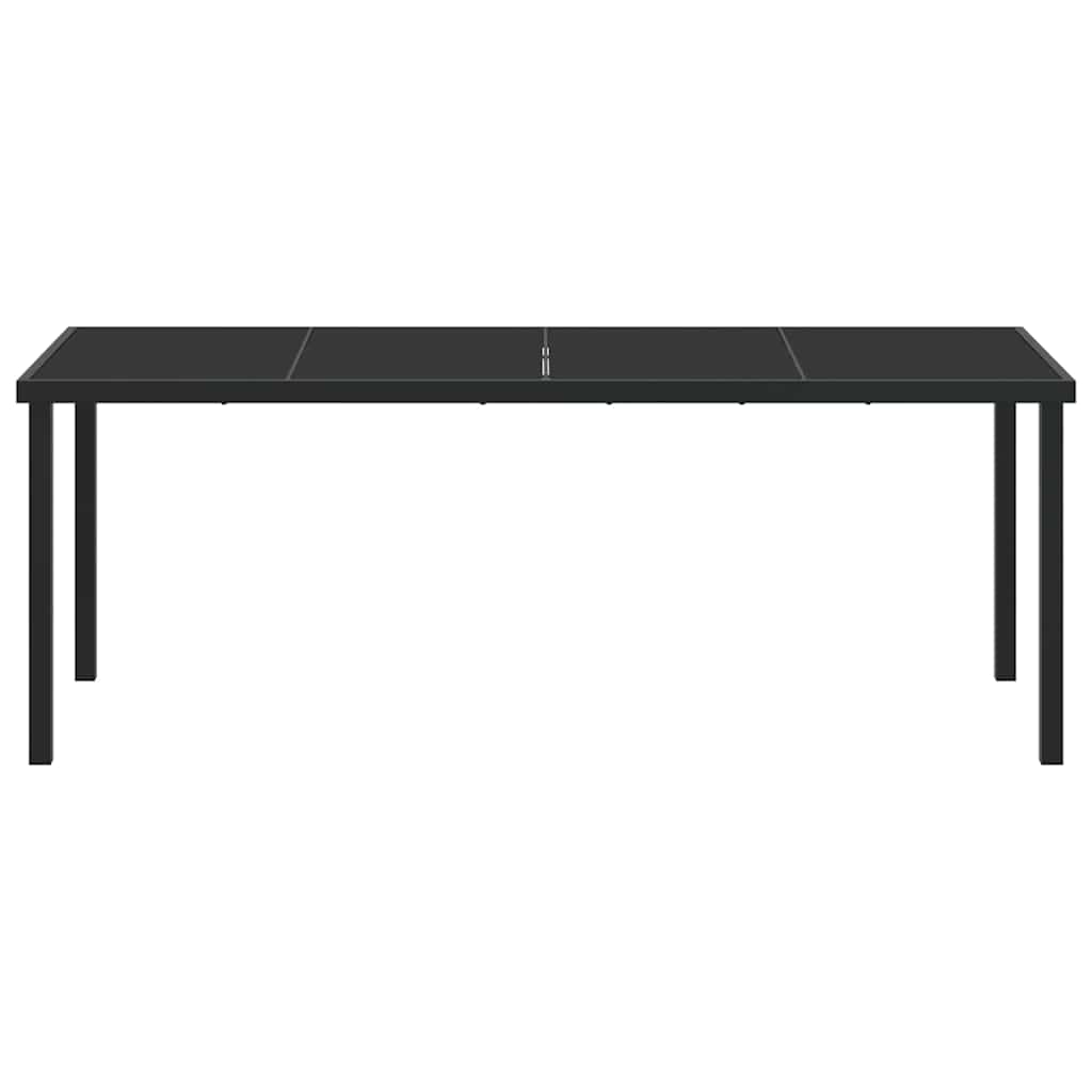 vidaXL Stół Ogrodowy Czarny 200 x 80 x 73 cm Metal