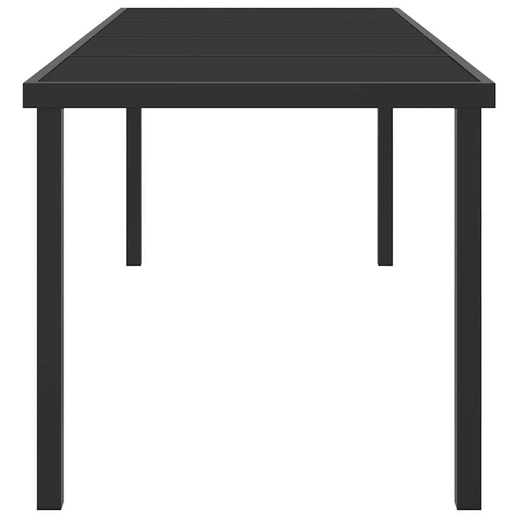 vidaXL Stół Ogrodowy Czarny 200 x 80 x 73 cm Metal