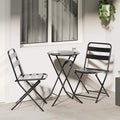 vidaXL Zestaw Bistro Ogrodowego 3 pcs Antracyt Stal