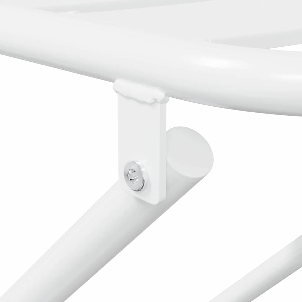 vidaXL Zestaw Bistro Ogrodowego 3 pcs Biały Stal