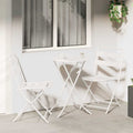 vidaXL Zestaw Bistro Ogrodowego 3 pcs Biały Stal