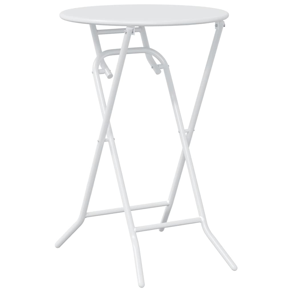 vidaXL Zestaw Bistro Ogrodowego 3 pcs Biały Stal