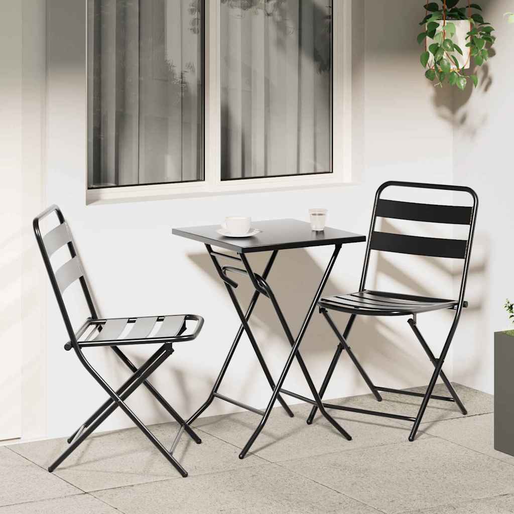 vidaXL Zestaw Bistro Ogrodowego 3 pcs Antracyt Stal