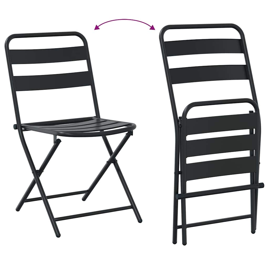 vidaXL Zestaw Bistro Ogrodowego 3 pcs Antracyt Stal