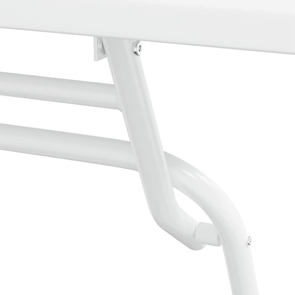 vidaXL Zestaw Bistro Ogrodowego 3 pcs Biały Stal