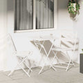 vidaXL Zestaw Bistro Ogrodowego 3 pcs Biały Stal