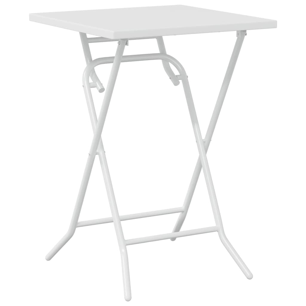 vidaXL Zestaw Bistro Ogrodowego 3 pcs Biały Stal