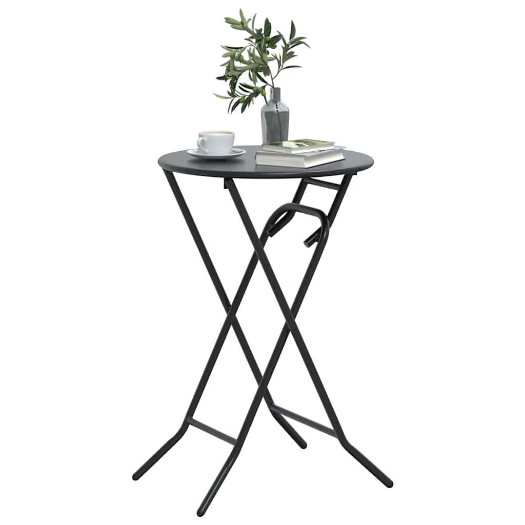 vidaXL Stół Ogrodowy Antracyt 50 x 50 x 72 cm Metal