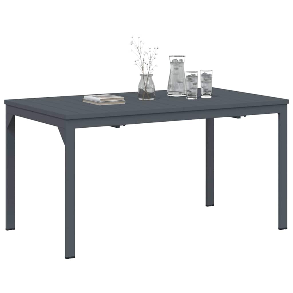 vidaXL Stół patio Antracyt 180 x 80 x 74 cm Stal malowana proszkowo