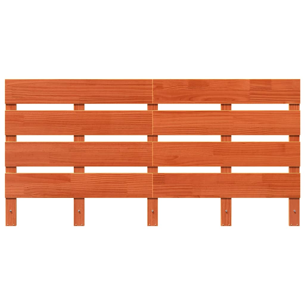 vidaXL Zagłówek Brązowy 140,5 x 3 x 80 cm Lite drewno sosnowe