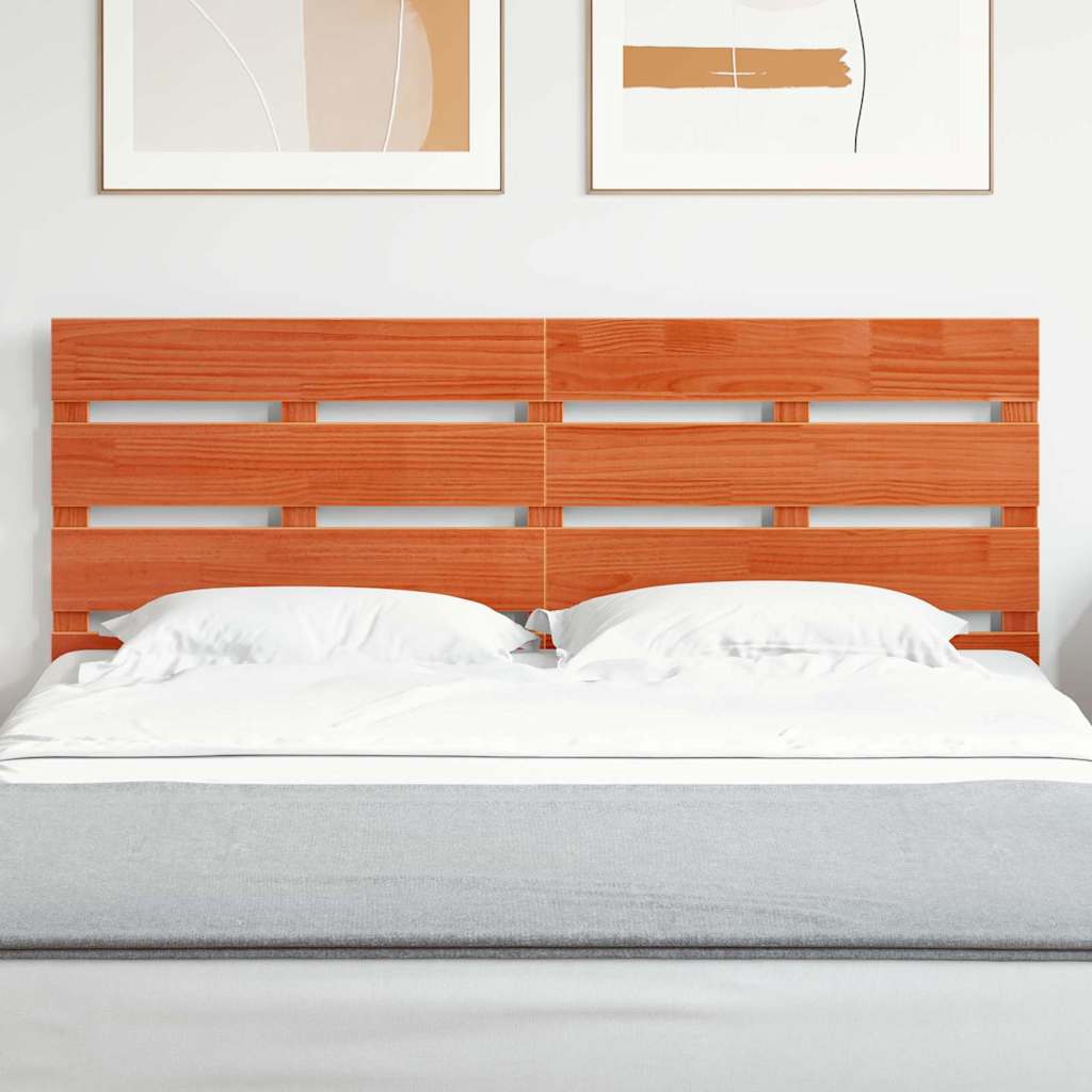 vidaXL Zagłówek Woskowy Brąz 160,5 x 3 x 80 cm Lite drewno sosnowe