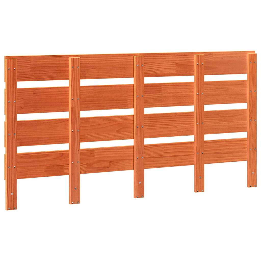 vidaXL Zagłówek Woskowy Brąz 160,5 x 3 x 80 cm Lite drewno sosnowe