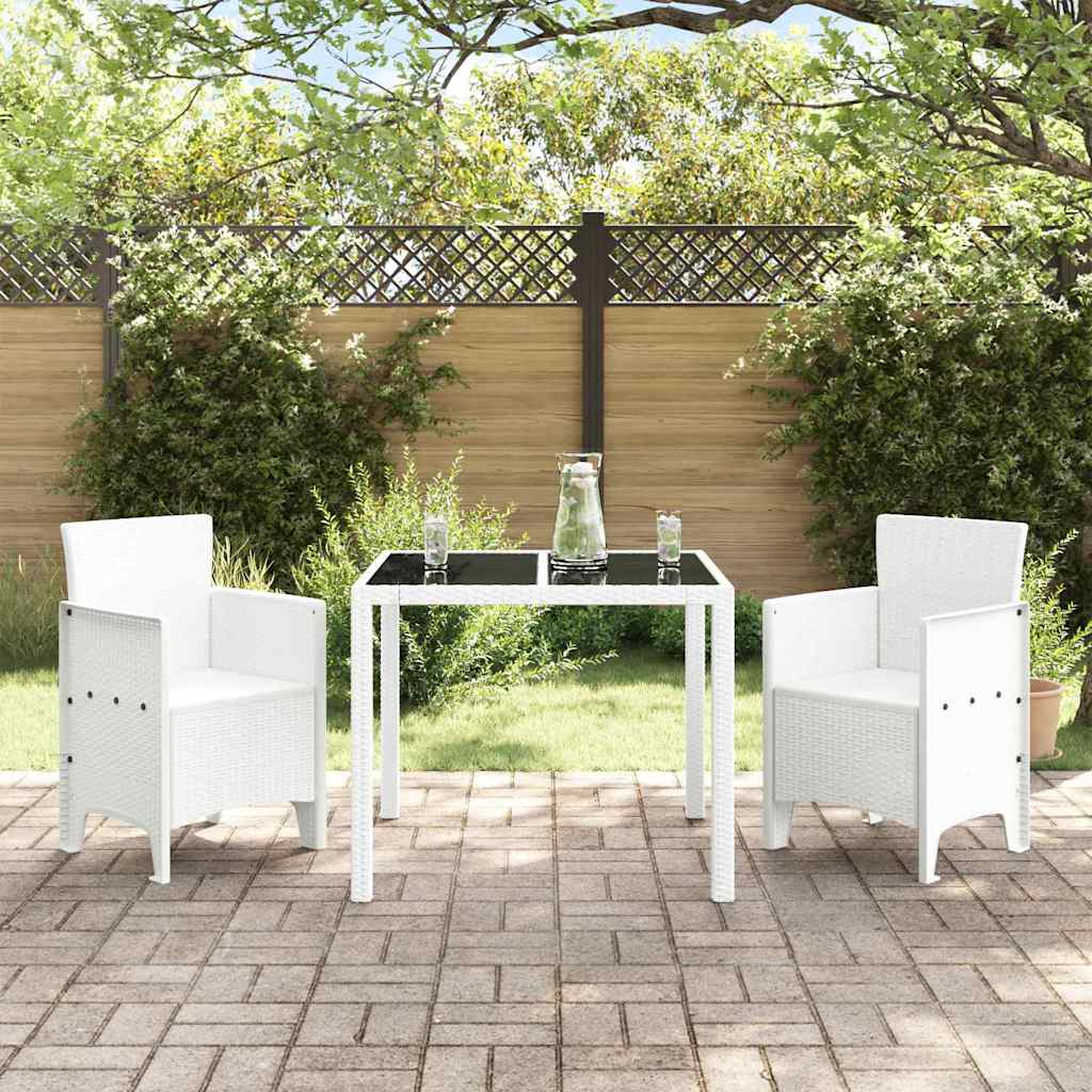 vidaXL Krzesło Ogrodowe 2 pcs Biały 53 x 49 x 85 cm polipropylen