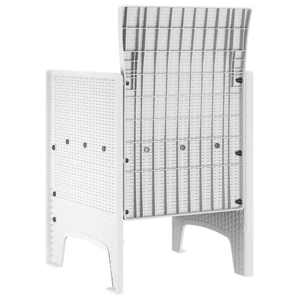 vidaXL Krzesło Ogrodowe 2 pcs Biały 53 x 49 x 85 cm polipropylen